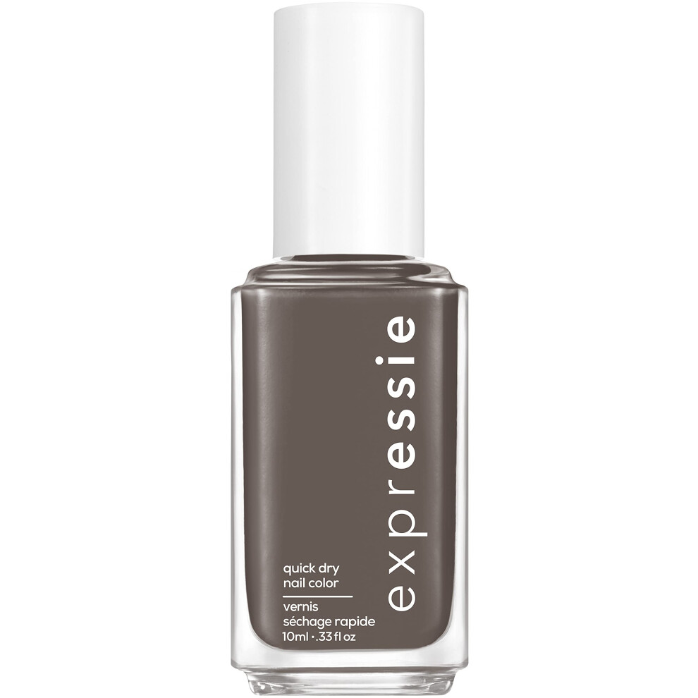 essie Expressie Nail Polish  QuickDry Muted Gray Nail Polish  Vegan  No Time For Local  033 fl oz