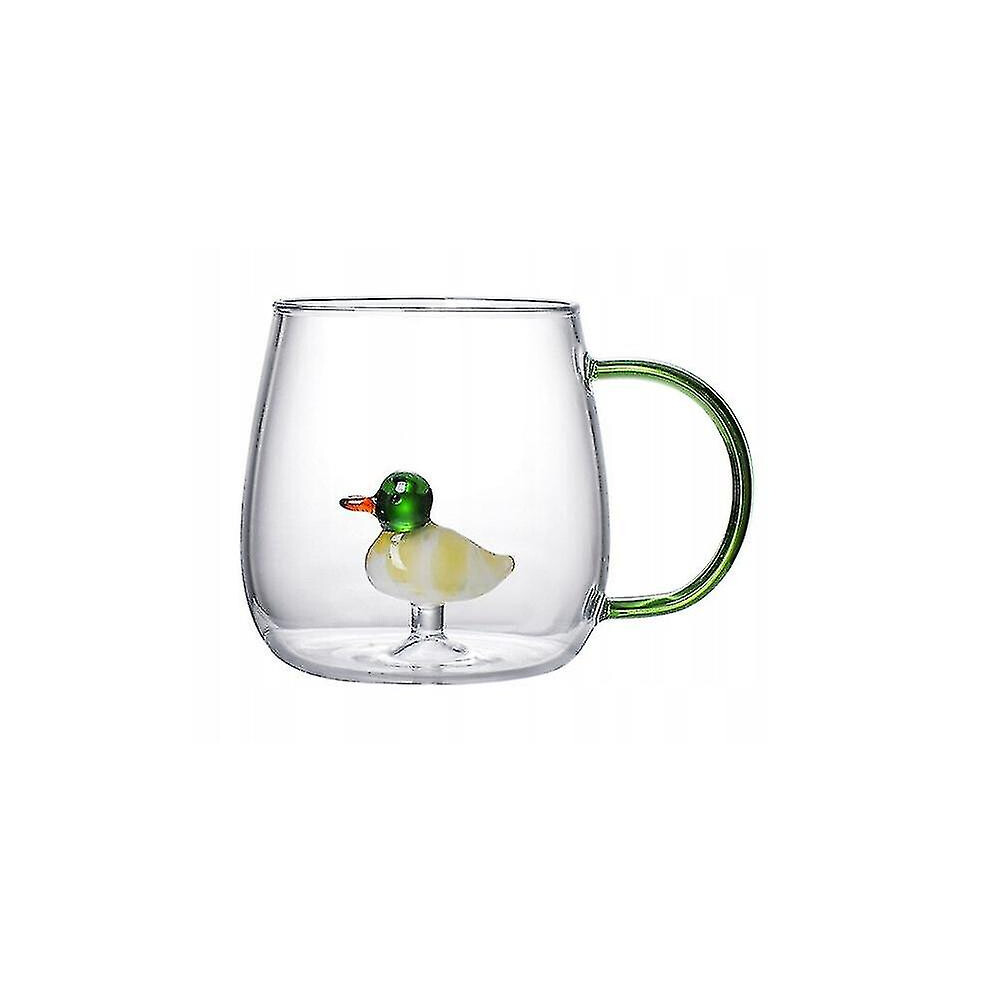 Duck Clear Glass Mug, Borosilicate Glass 400ml Mug-image-OPC-PFRJWGF-NEW