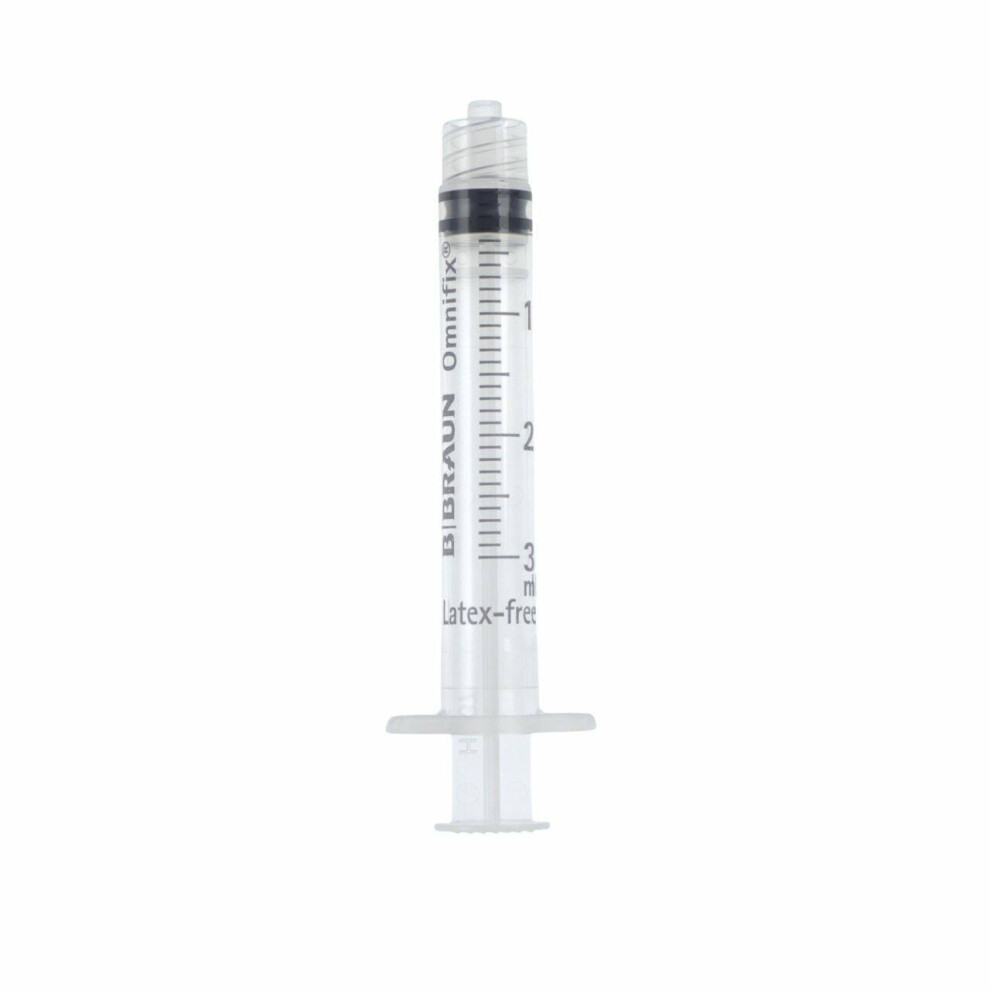 (100) 3ml BBraun Omnifix Luer Lock Syringes