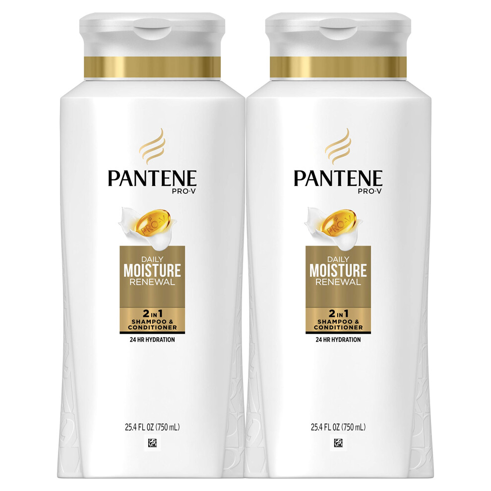 Pantene  Shampoo and Conditioner 2 in 1  ProV Daily Moisture Renewal for Dry Hair  254 Fl Oz  Pack of 2