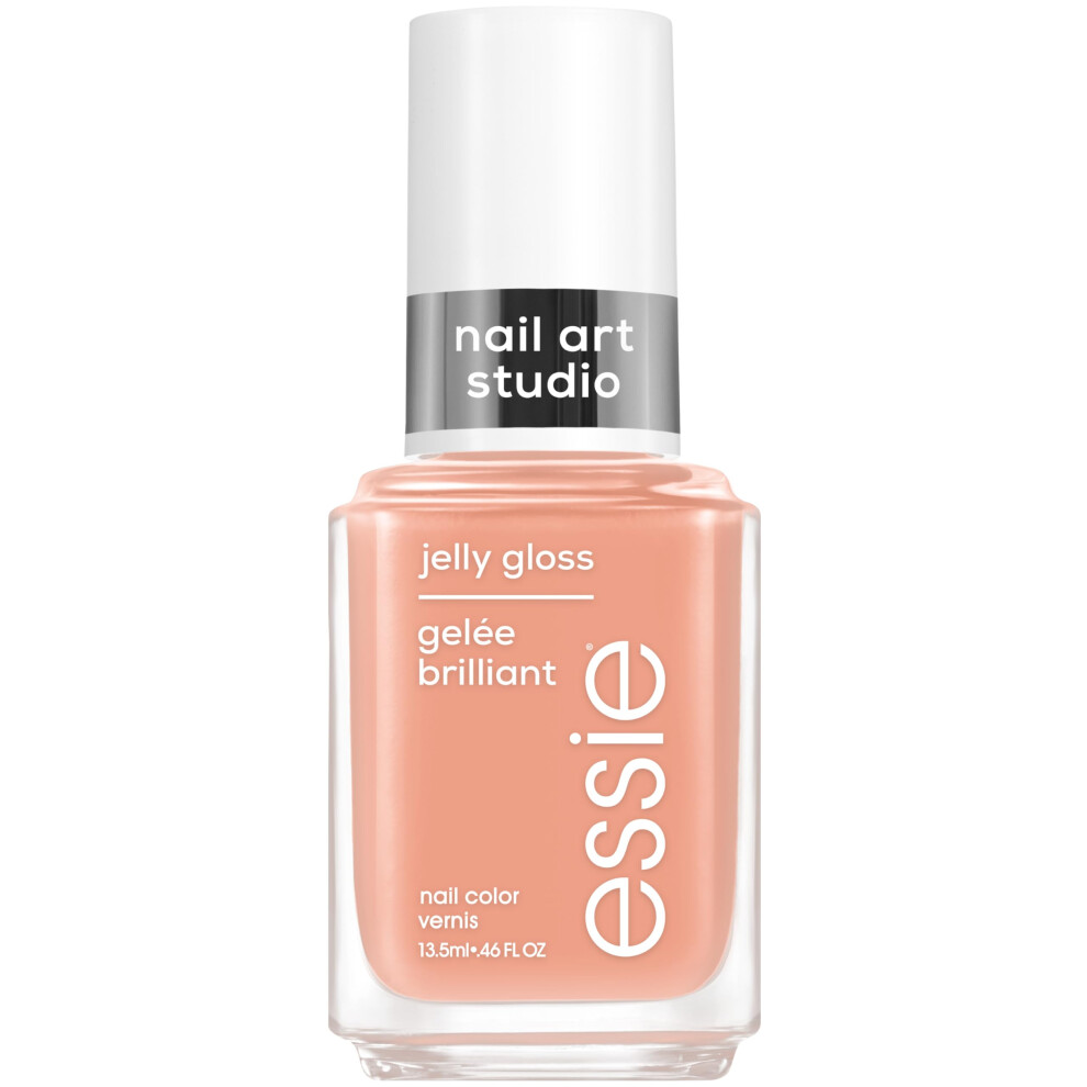 essie Nail Art Studio Jelly Gloss Nail Polish  Vegan  Sheer Neutral Nail Polish  Cheeky Jelly  046 Fl Oz