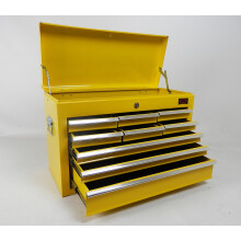 (Yellow) Large Lightweight 9 Drawer Tool Chest With Key Lock And US Ball Bearing Slides Drawer