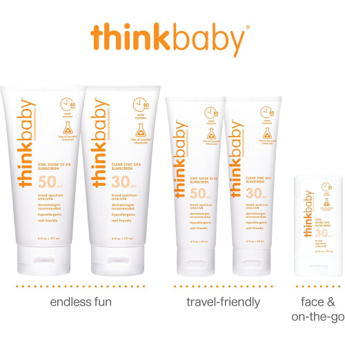 Thinkbaby Sunscreen - Safe - Baby - Spf 50 Plus - 6 Oz 2
