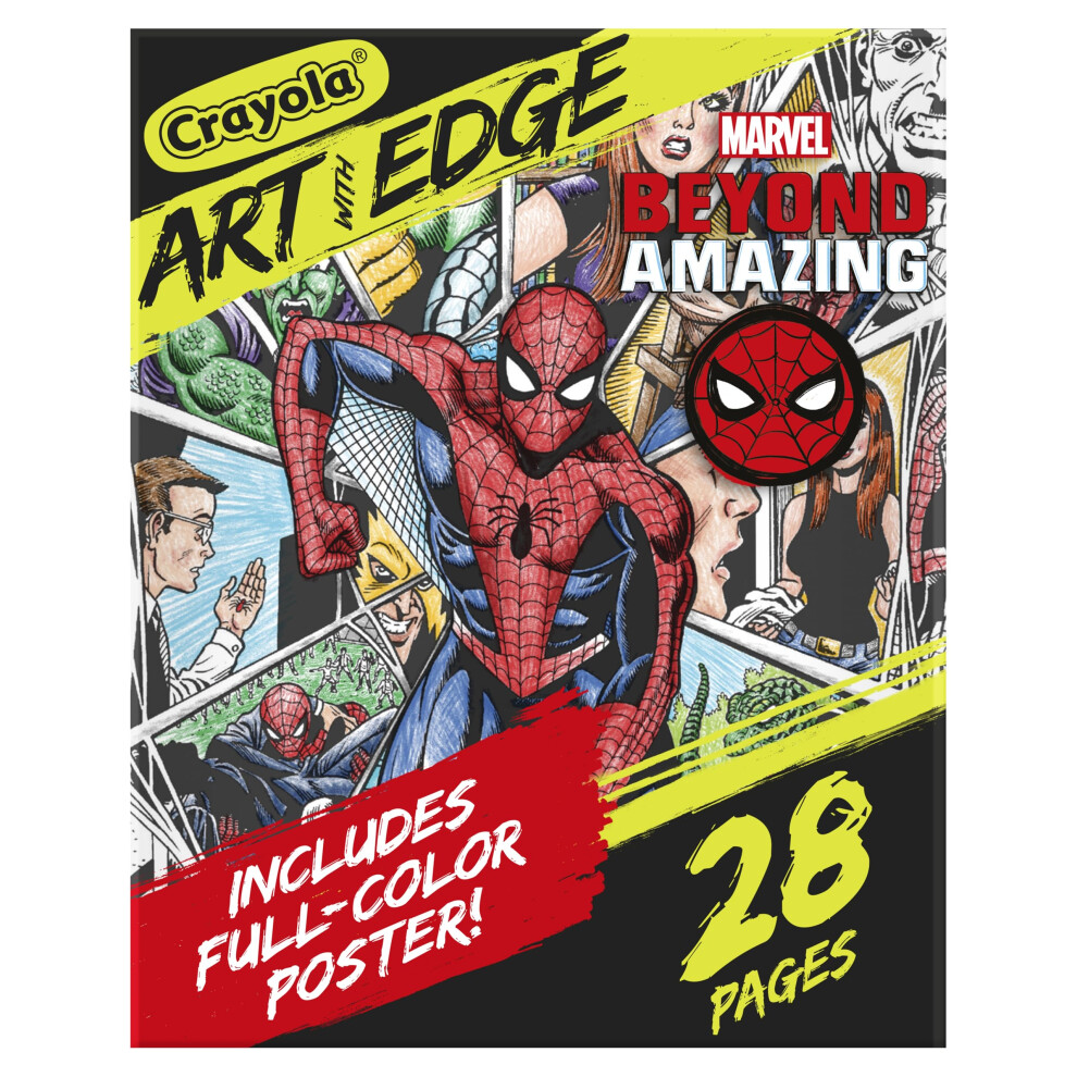 Crayola Art with Edge Spiderman Beyond Amazing Coloring Pages 28pgs  Spiderman Coloring Pages  Adult Coloring  Gift for Teens