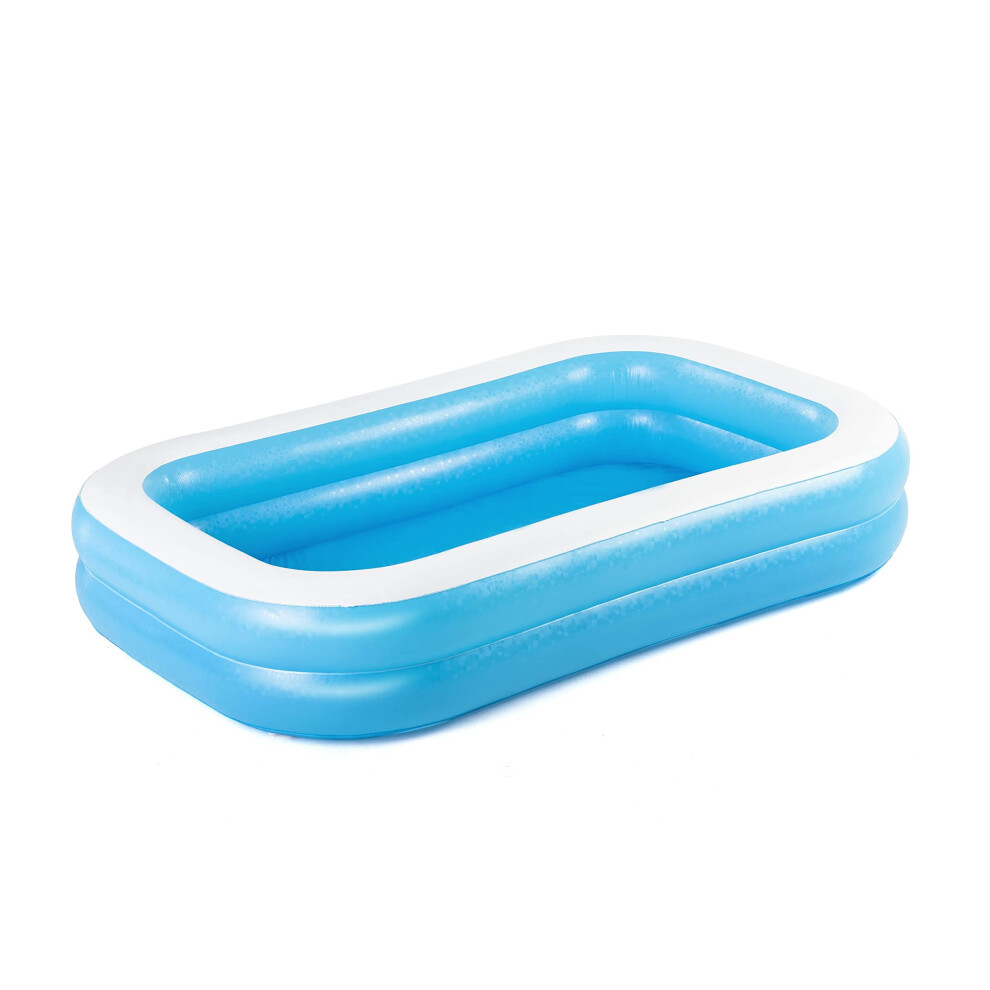 H2OGO Blue Rectangular 86 Inflatable Family Pool  Perfect for Kids  Ages 6