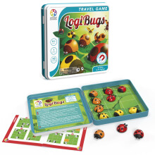 SmartGames LogiBugs Metal Box Magnetyczna gra podróżnicza z 48 wyzwaniami dla osób w wieku 6 lat – dla dorosłych