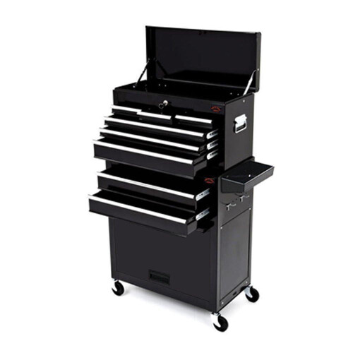 (Black) Large Tool Chest Top Cabinet Top Box And Rollcab Box
