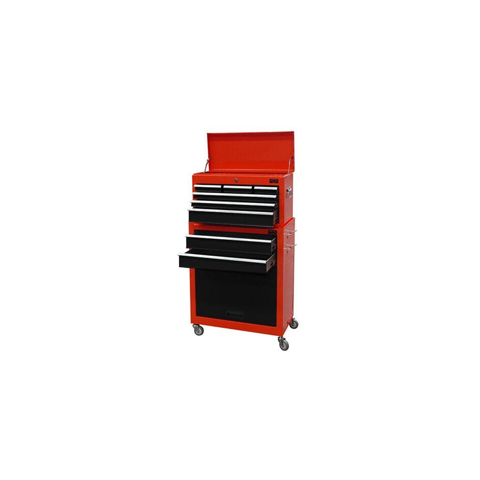 (Red/Black) Large Tool Chest Top Cabinet Top Box And Rollcab Box