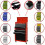 (Red/Black) Large Tool Chest Top Cabinet Top Box And Rollcab Box 2