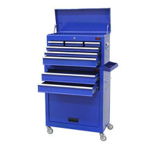 (Blue) Large Tool Chest Top Cabinet Top Box And Rollcab Box