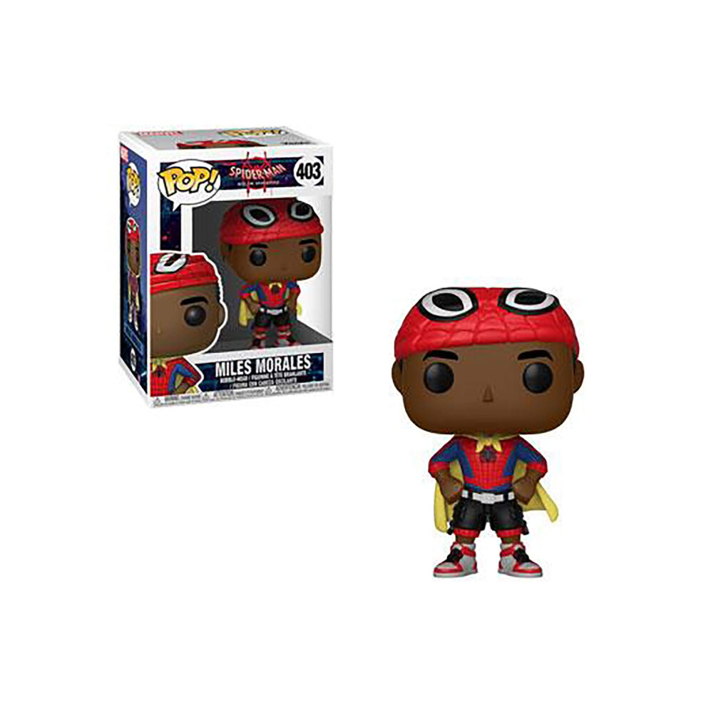 Funko Pop Marvel Animated SpiderMan Movie Mile Morales with Cape Collectible Figure  Multicolor 33976