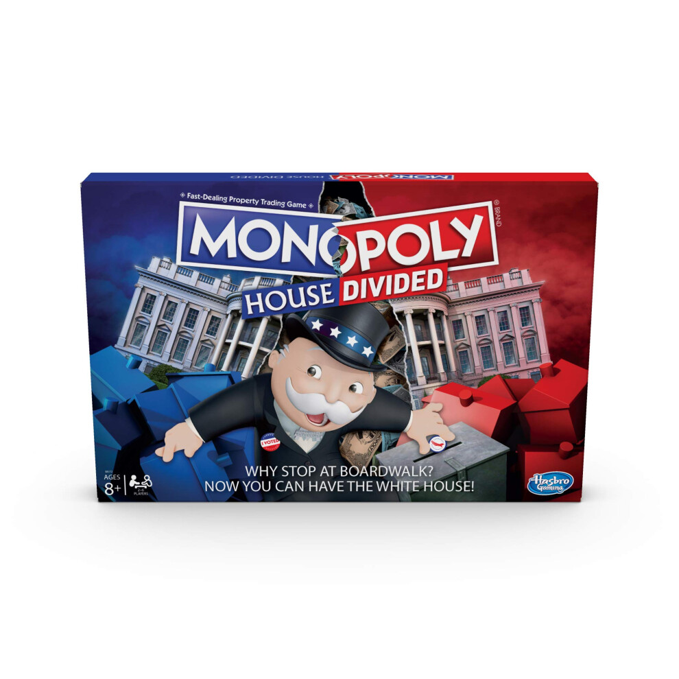 Monopoly House Divided Board Game Elections and White House Themed Game Board Game for Families and Kids Ages 8 and Up