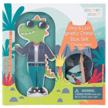 Stephen Joseph magnetische aankleedpop Dino en leeuw