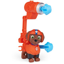 Figură de acțiune Zuma din PAW Patrol cu rucsac atașabil și două proiectile – Jucărie de film pentru copii de la 3 ani în sus