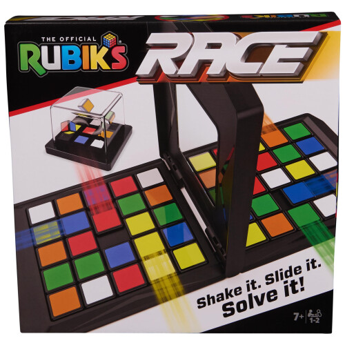 Rubiks Race  Classic FastPaced Strategy Sequence Brain Teaser Travel Board Game TwoPlayer Speed Solving FaceOff  Packaging M