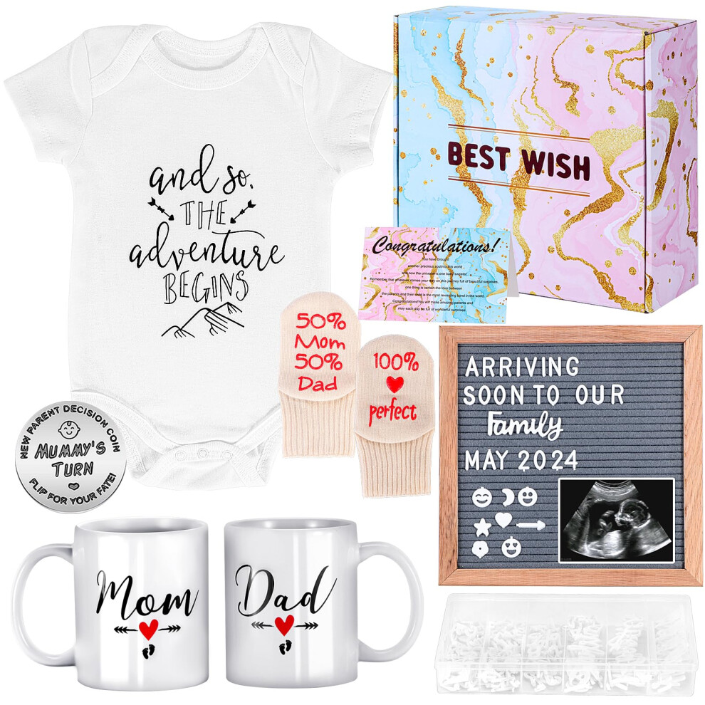 Gift For New Parents-New Mom Gifts For Women- Announcements Pregnancy Gifts For First Time Moms Gender Reveal Gifts Basket For New Parents Liavoeiz