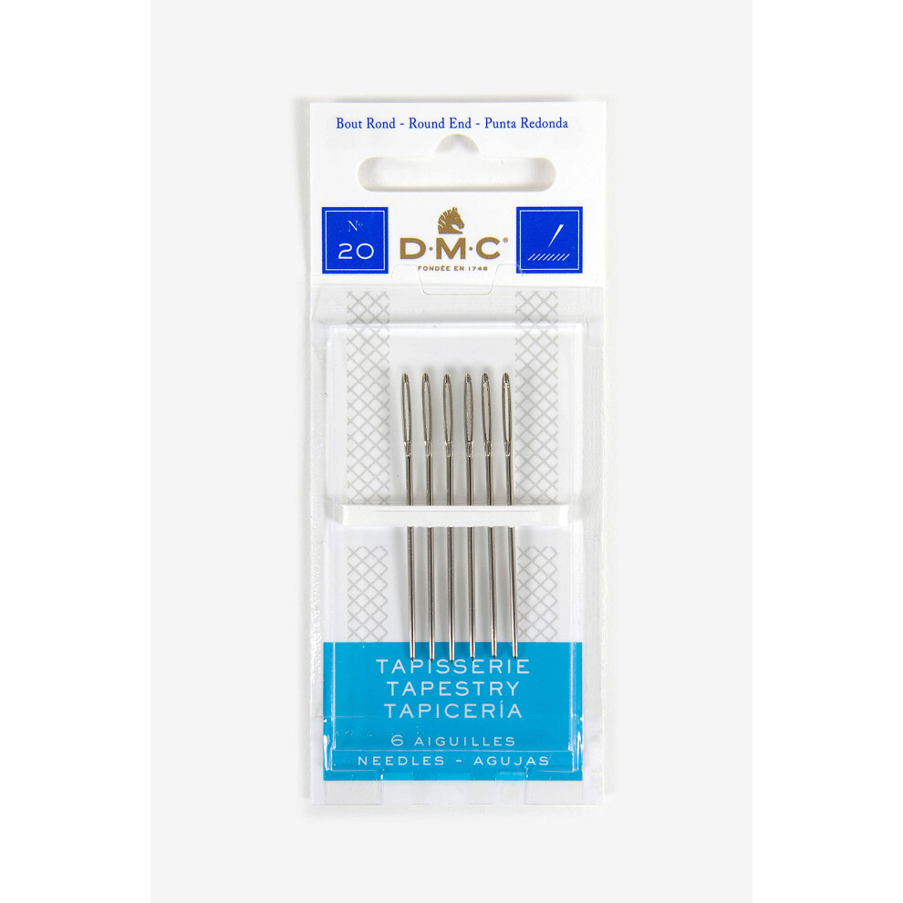 DMC 176720 Tapestry Hand Needles  6Pack  Size 20