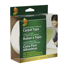 Cinta de Alfombra Duck Brand para Tráfico Pesado, 1.88 Pulgadas x 75 Pies, Blanco (442061)