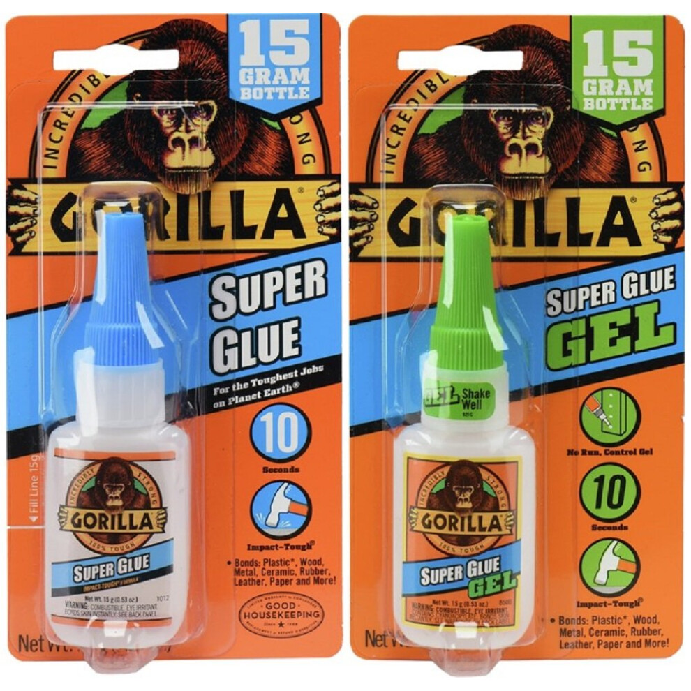 Gorilla Super Glue 15 Gram  Super Glue Gel 15 Gram Combo