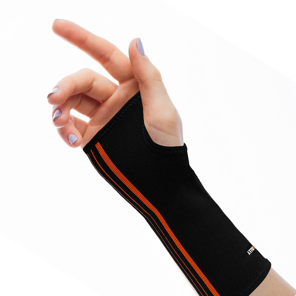 Neoally - Forearm And Wrist Brace For Carpal Tunnel & Exercise, Moisture-Wicking Adjustable Wrist Wraps, Muscle Recovery Wrist Support, Small
