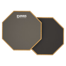 Evans RealFeel  Drum Practice Pad  Drum Pad  Drummer Practice Pad  Gum Rubber  Neoprene  2 Sided  6 Inch Grey