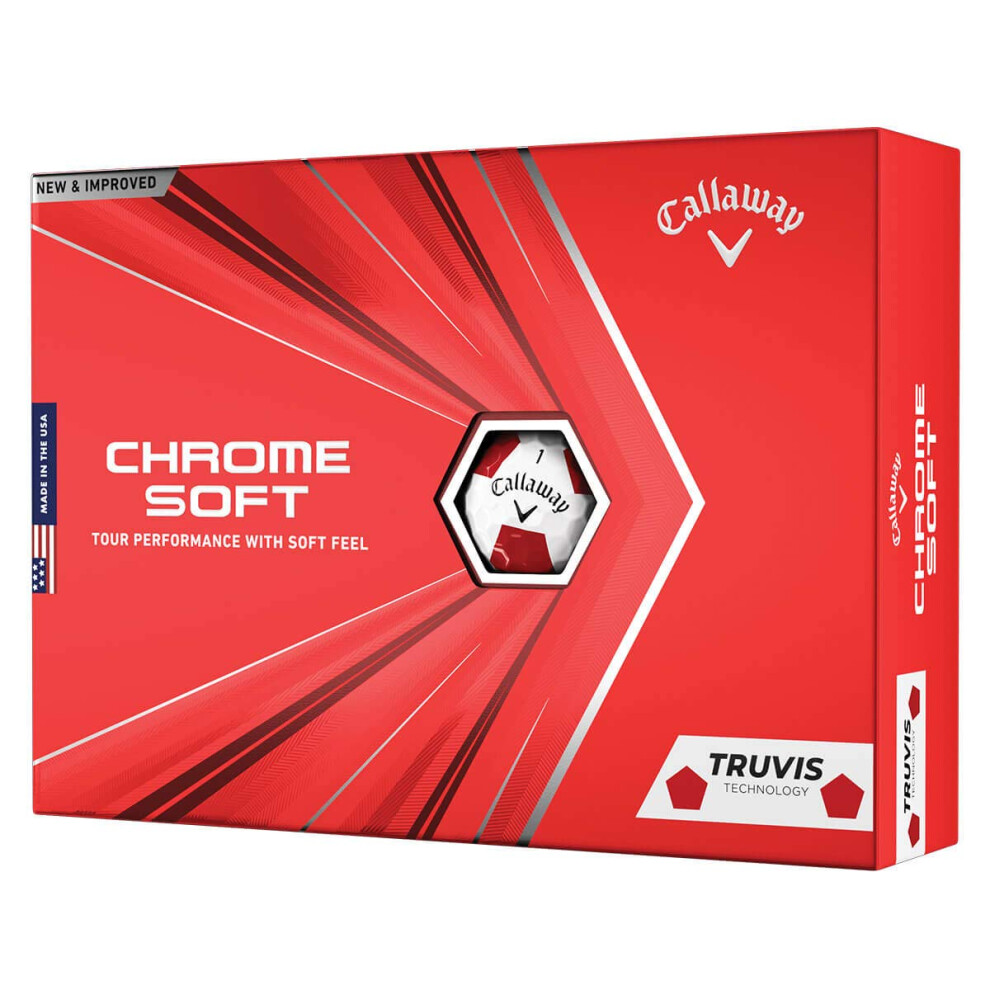 2020 Callaway Chrome Soft Golf Balls Truvis RedWhite