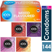 Preservativos EXS com sabores mistos - Caixa com 12