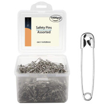 1000Pieces Safety Pins 11 Inch Safety Pins Clothing Clips Tool 28mm Decorative Safety Pins Assorted Sewing Accessories Kit