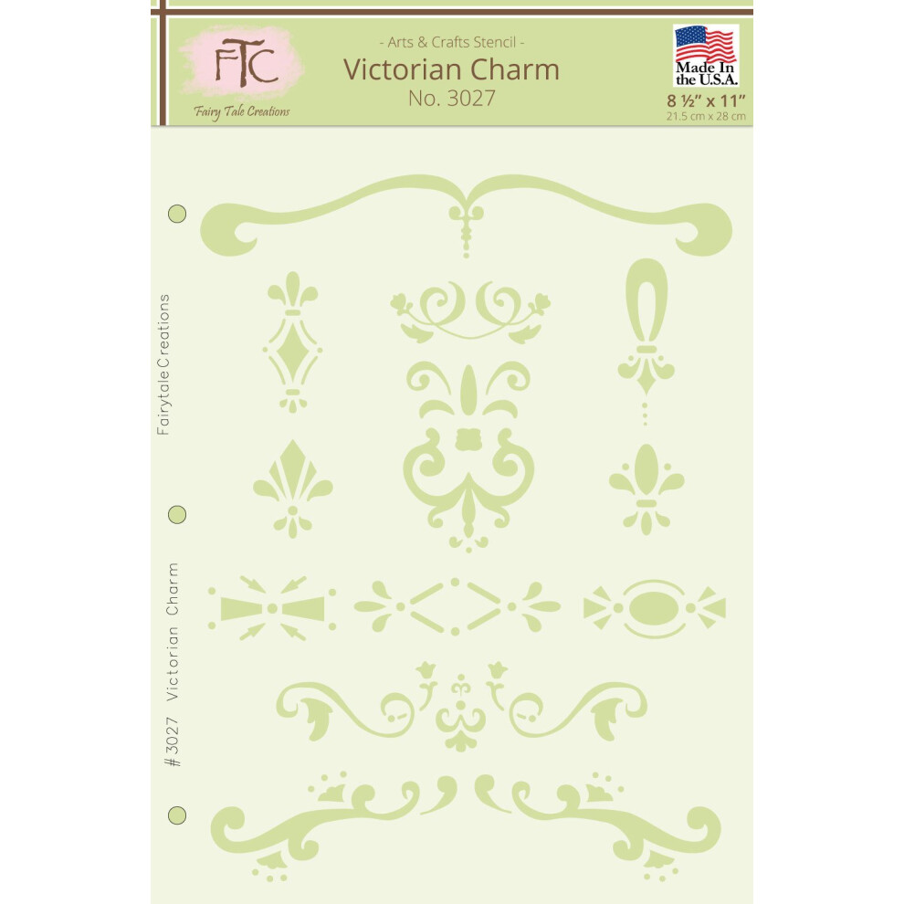 Fairytale Creations Victorian Charm Stencil  85L x 11H