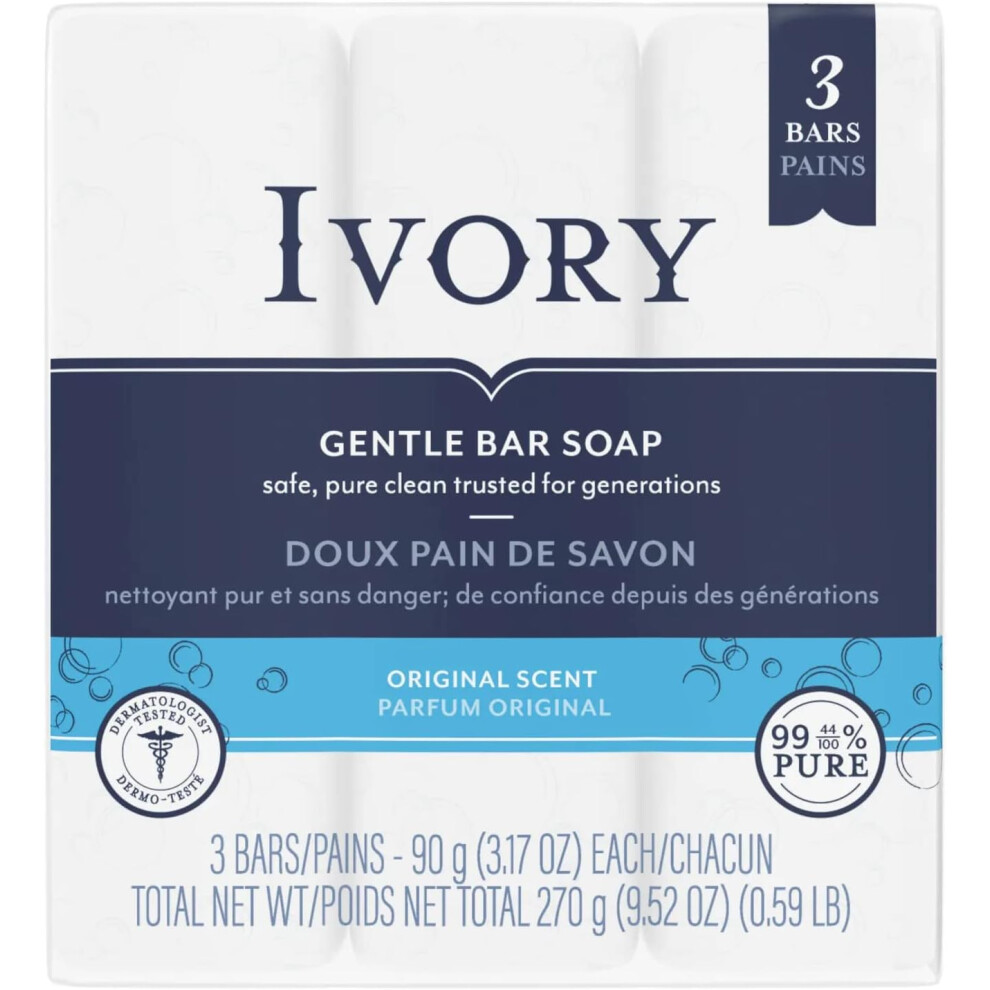 Photos - Shower Gel Ivory Gentle Bar Soap Personal Bar (Pack of 3)