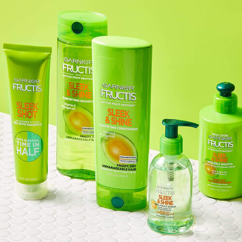 Garnier Garnier Fructis Sleek and Shine Conditioner, Frizzy, Dry, Unmanageable Hair, 12 fl; oz. 2