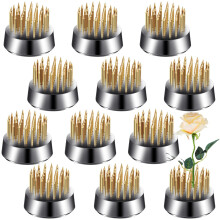 Geiserailie 12 stuks bloemkikkerhouder 0,92 inch mini bloemen ronde bloemarrangeur vaste bloempinhouder gereedschap bloemstuk pinhouder Japanse bloem