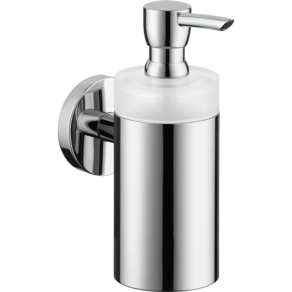 hansgrohe Bath and Kitchen Sink Soap Dispenser Premium 7inch  Modern Soap Dispenser in Chrome  40514000 Small