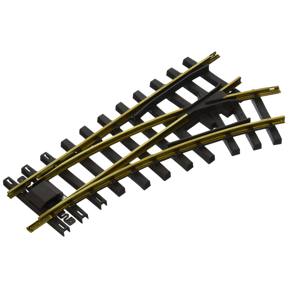 Bachmann Industries Large G Scale Universal Brass Track with 30 Degree 4 Diameter Turnout  Right