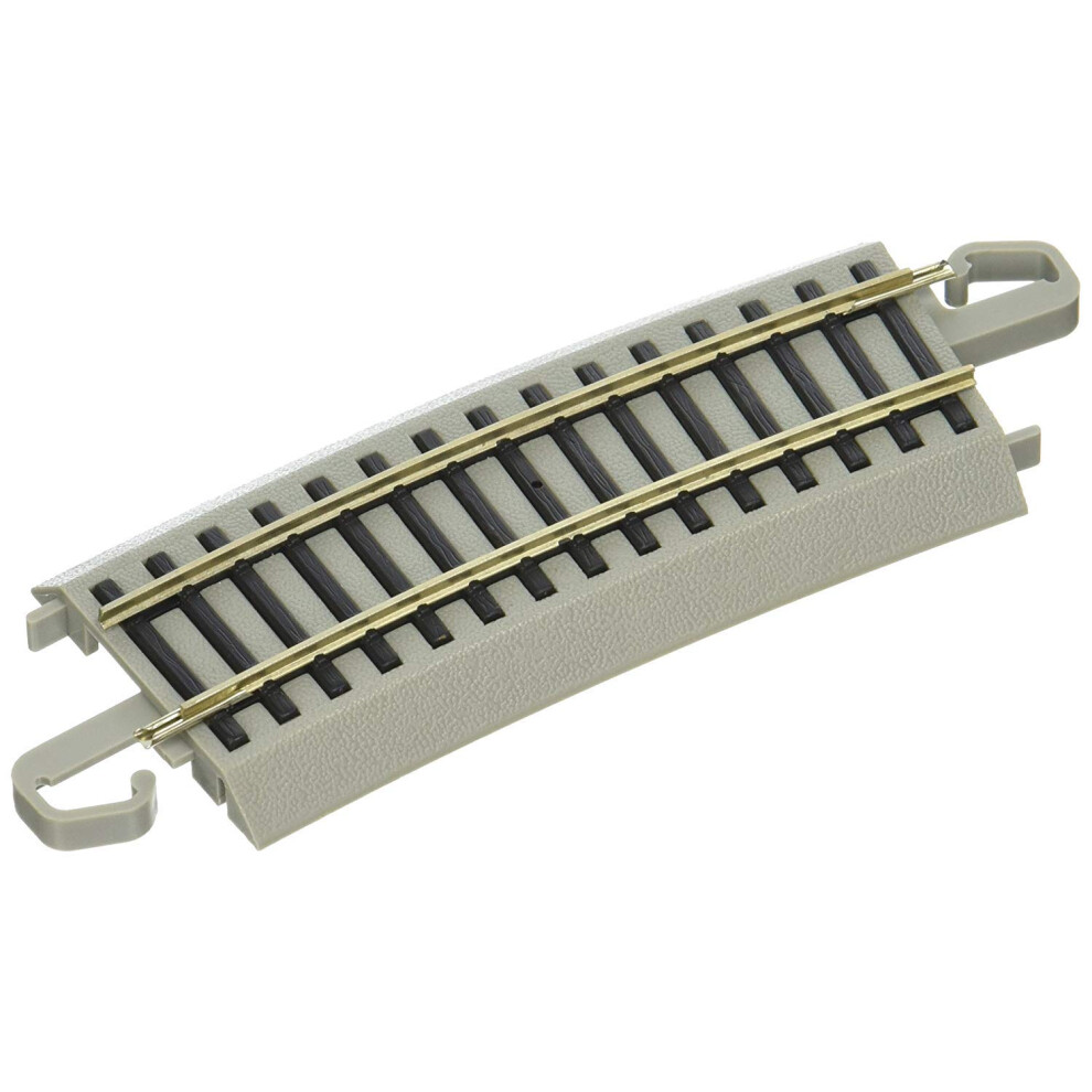 Bachmann Trains  SnapFit EZ TRACK HALF SECTION 22    RADIUS CURVED 4card  NICKEL SILVER Rail With Gray Roadbed  HO Scale