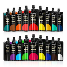 Shuttle Art Acrylic Paint 18 Colors Acrylic Paint Pouches 120ml406oz Artist Grade Acrylic Paint Set Rich Pigments NonTo