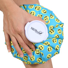 NeoTech Care Ice Bag Screw Top Fillable Reusable Smiley Face Design 8 inch