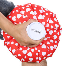 NeoTech Care Ice Bag, Screw Top Fillable, Reusable (Hearts Design, 11 inch)