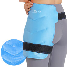 REVIX Hip Ice Pack Wrap After Surgery for Hip Bursitis Reusable Ice Pack for Hip Replacement Surgery Soft Plush Lined Cold Comp