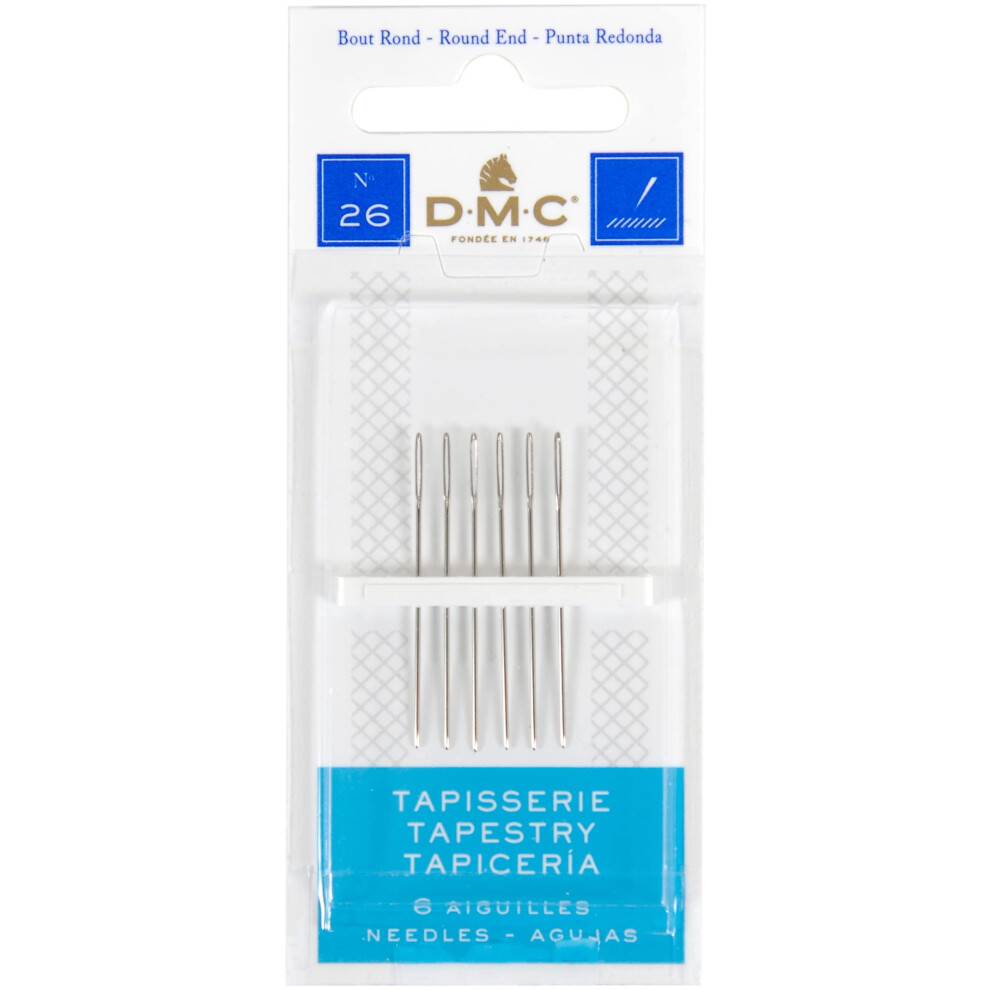 DMC 176726 Tapestry Hand Needles  6Pack  Size 26