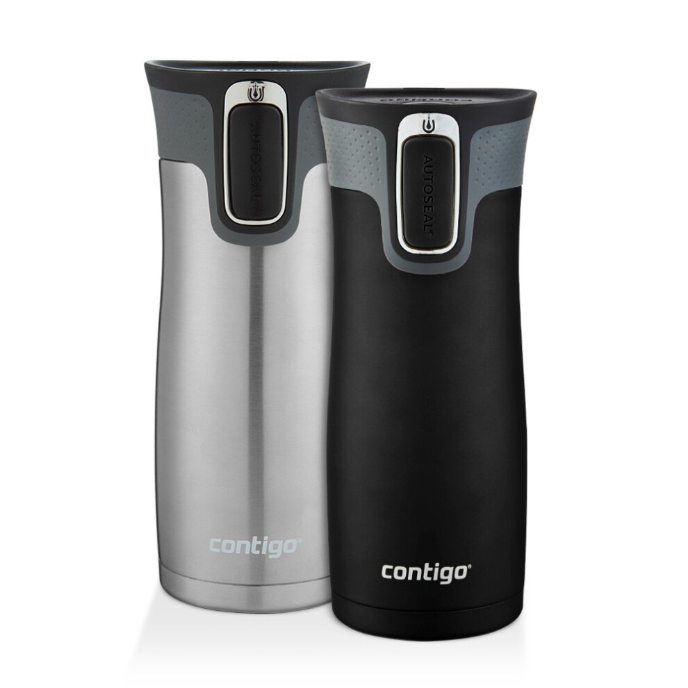 Contigo West Loop Stainless Steel Travel Mug with AUTOSEAL Lid  16oz  2 Pack