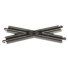 Bachmann Trains - Snap-Fit E-Z TRACK 30 KREUZUNG (1/karte - STAHLLEGIERUNG Schiene, Schwarzer Gleisbett - HO Maßstab