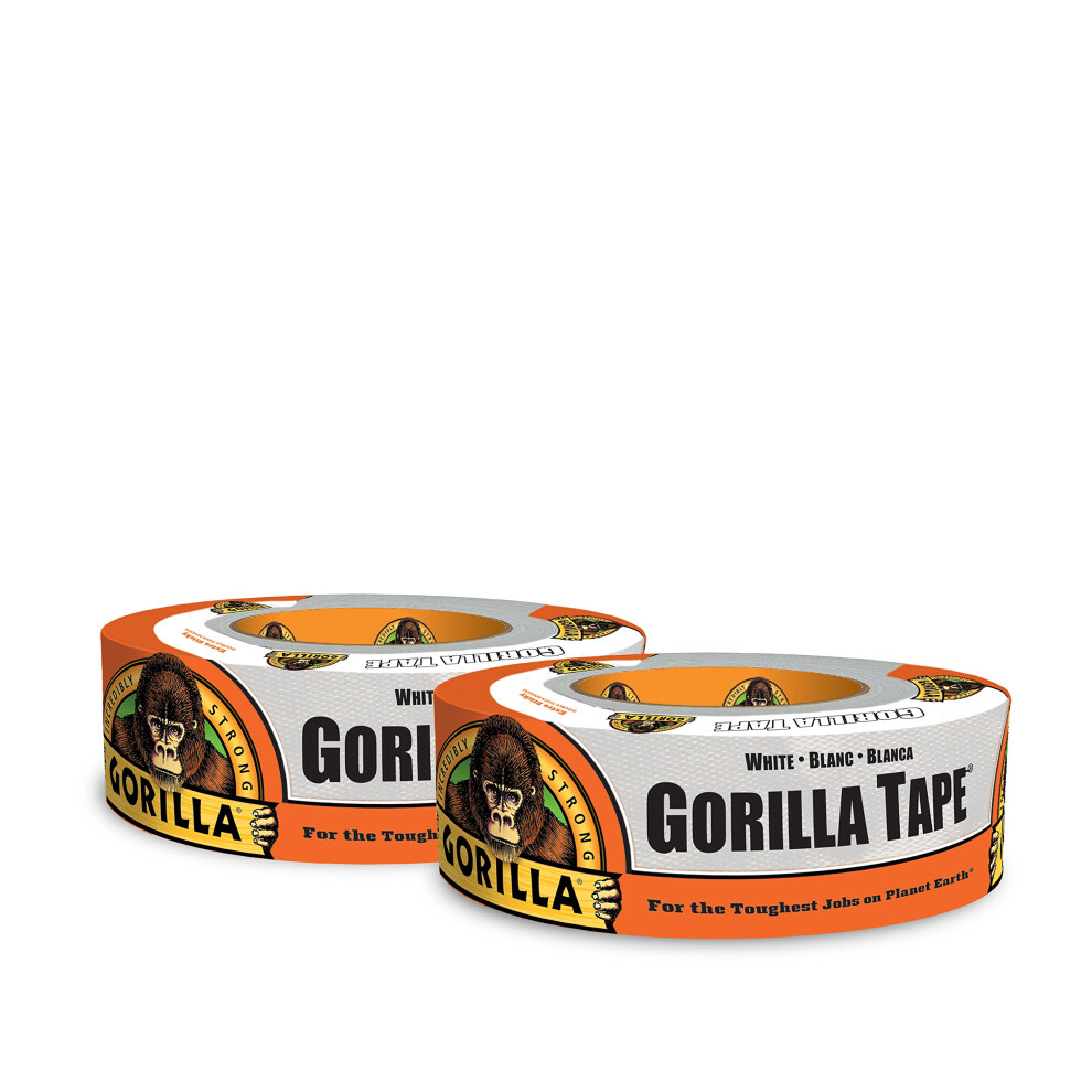 Gorilla White Duct Tape  188 x 30 yd  White  Pack of 2