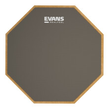 Evans RealFeel  Drum Practice Pad  Drum Pad  Drummer Practice Pad  Gum Rubber  Single Sided  12 Inch