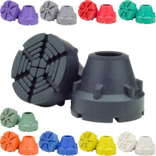 Punte SureTip nere per stampelle e bastoni (Coppia di 2) - Taglia unica per 3/4" 7/8” - Grip estremo