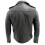 (L) Men's Black Brando Leather Biker Jacket Abc 3