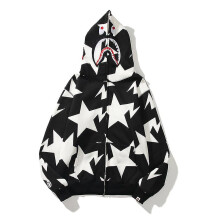 (M, 7) BAPE Shark Head Ape Head Zipper Top Color Complete Sweater 3D Sweater Zipper Hoodie3