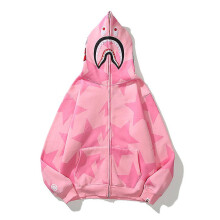 (L, 10) BAPE Shark Head Ape Head Zipper Top Color Complete Sweater 3D Sweater Zipper Hoodie3