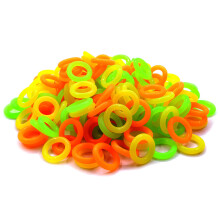 ZXUEZHENG 150 PACK ELASTICITATE Silicon Silicon moale markere de inel pentru cro?etat de tricotat etc (dimensiuni mici pentru dimensiuni de ac 0-