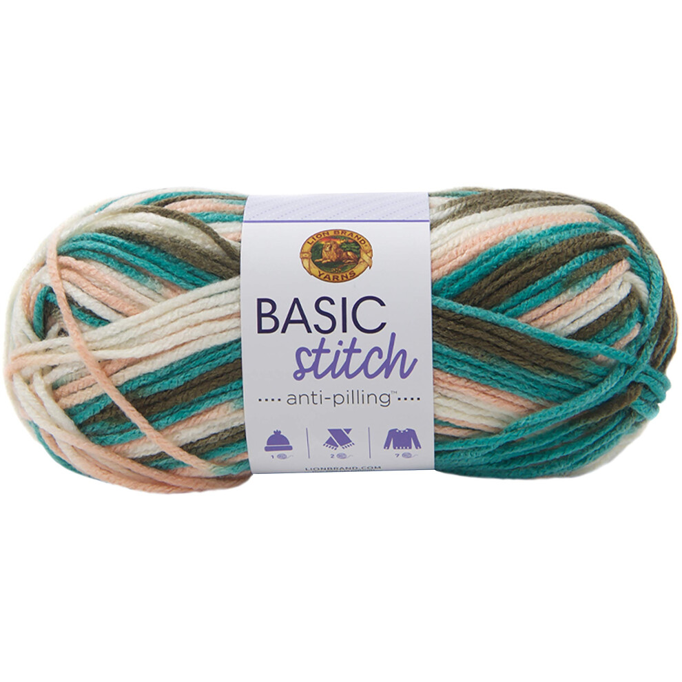 LION BRAND YARN COMPANY Yarn Basic Stitch GRO  Meadow Grove